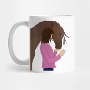 Girl with Brown Horse Mug